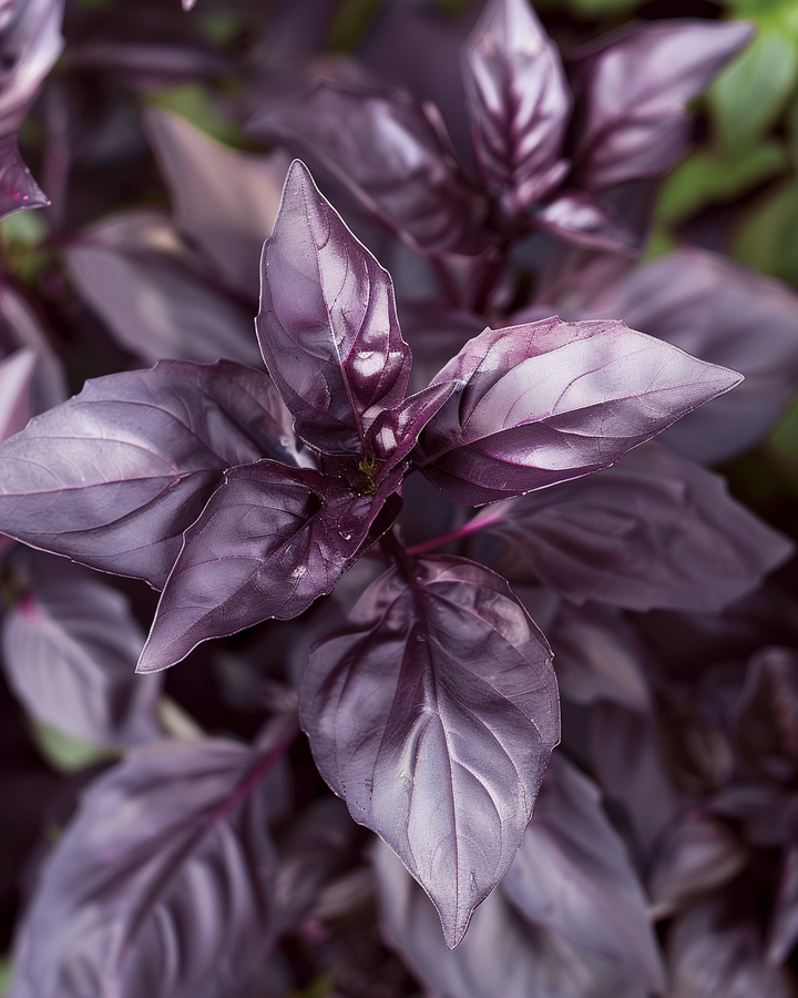 Red Basil Seeds Ocimum Basilicum Purpurascens Dark Opal