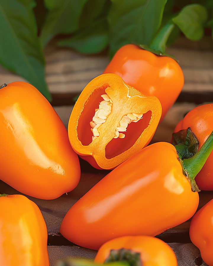 Mini Orange Snack Paprika Seeds Capsicum Annuum Sweet Peppers