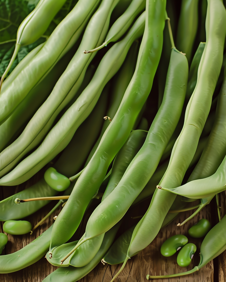 Pole Beans Odeon Seeds Phaseolus Vulgaris Vigorous High Yield