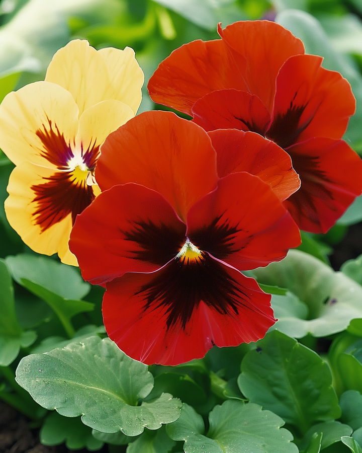 Viola Seeds Red Wing Large Flowers Viola Wittrockiana