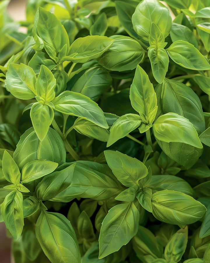 Basil Seeds Ocimum Basilicum Bascuro Greek Dark Green Variety