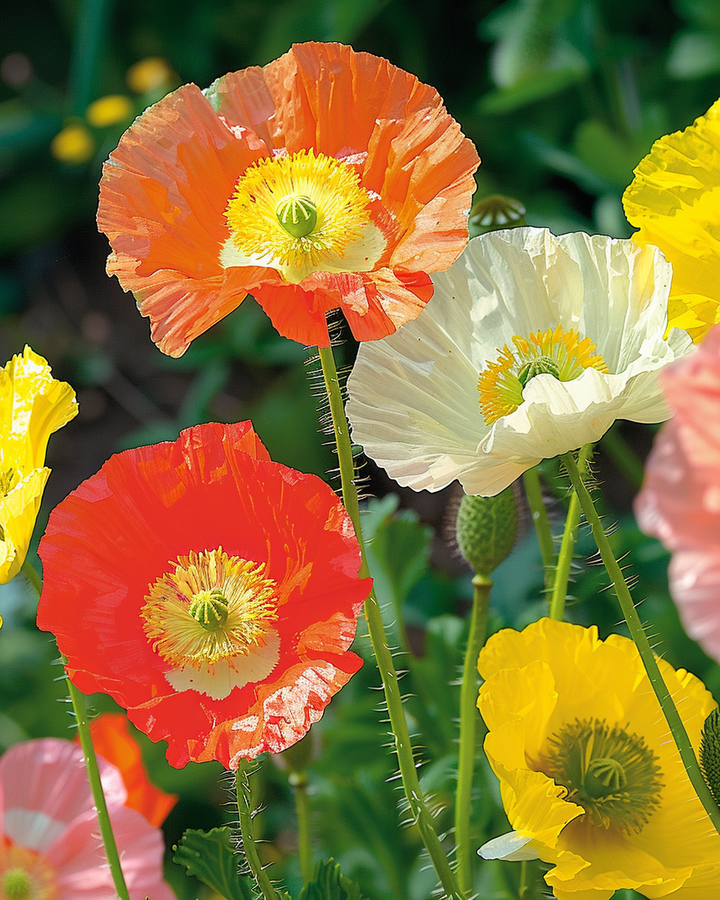 Icelandic Poppy Seeds Papaver Nudicaule Mixed Colorful Flowers