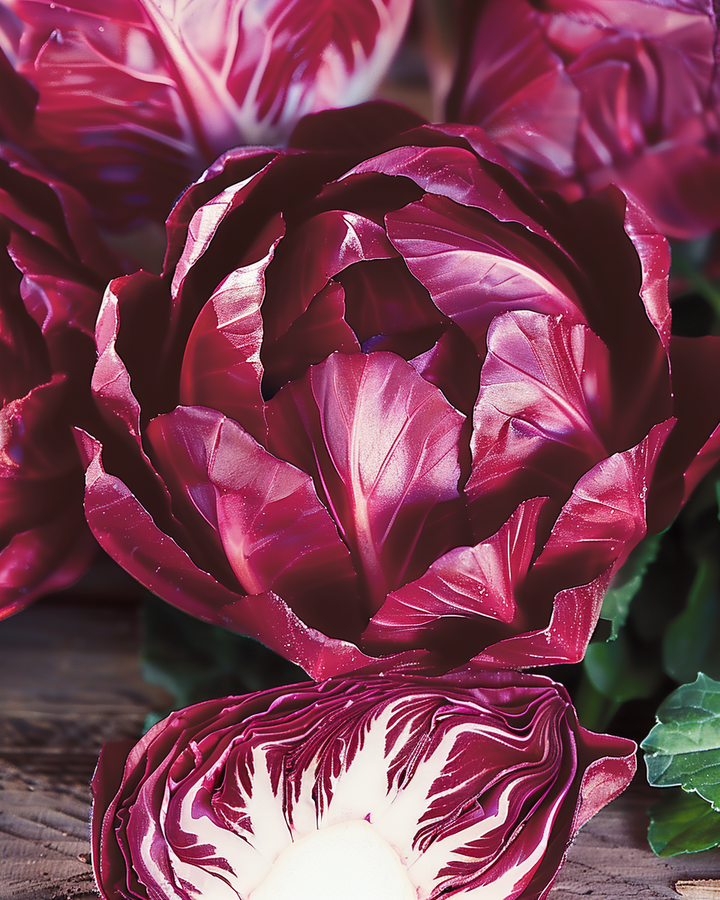 Redloaf Chicory Seeds Cichorium Intybus L Verona Late Red Variety