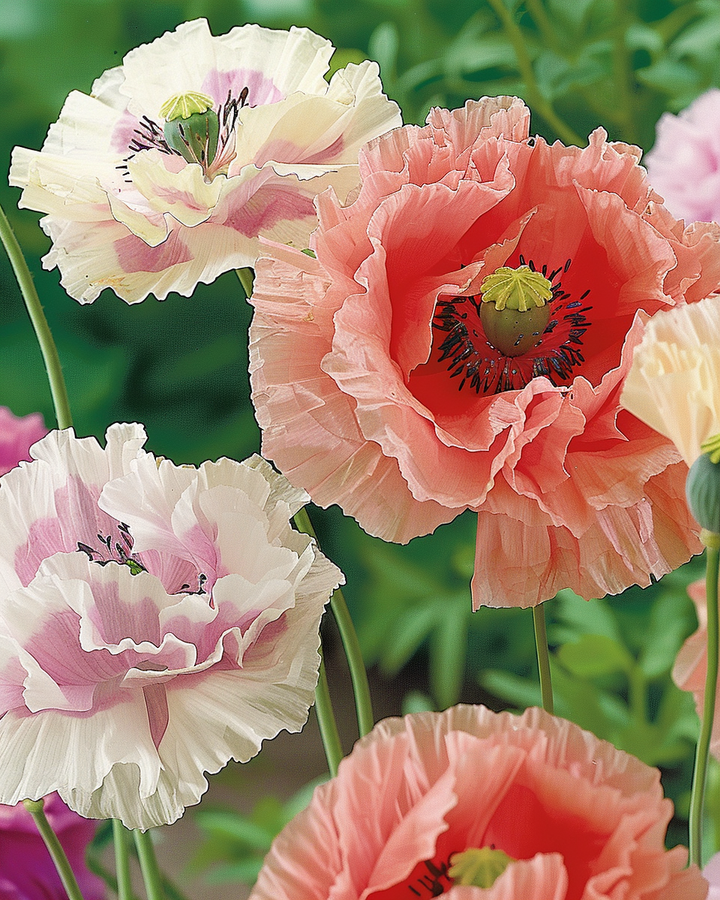 Poppy Mixed Sleepball Seeds Papaver Paeoniflorum Annual Flowers