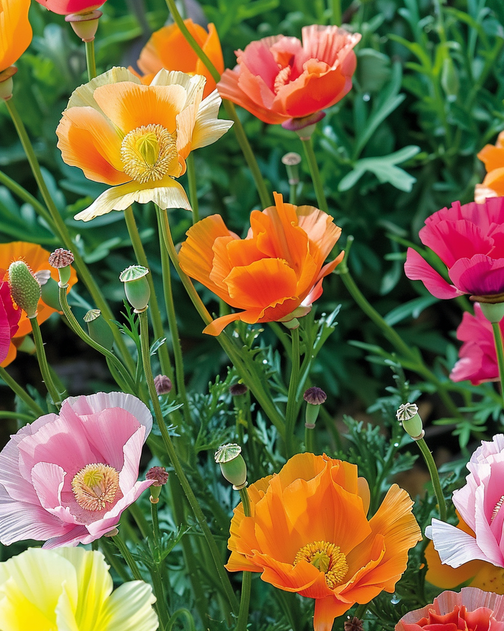 California Poppy Seeds Eschscholtzia Californica Double-flowered Mixed