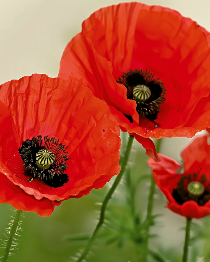 Organic Red Poppy Seeds Papaver Rhoeas Annual Flower Mix