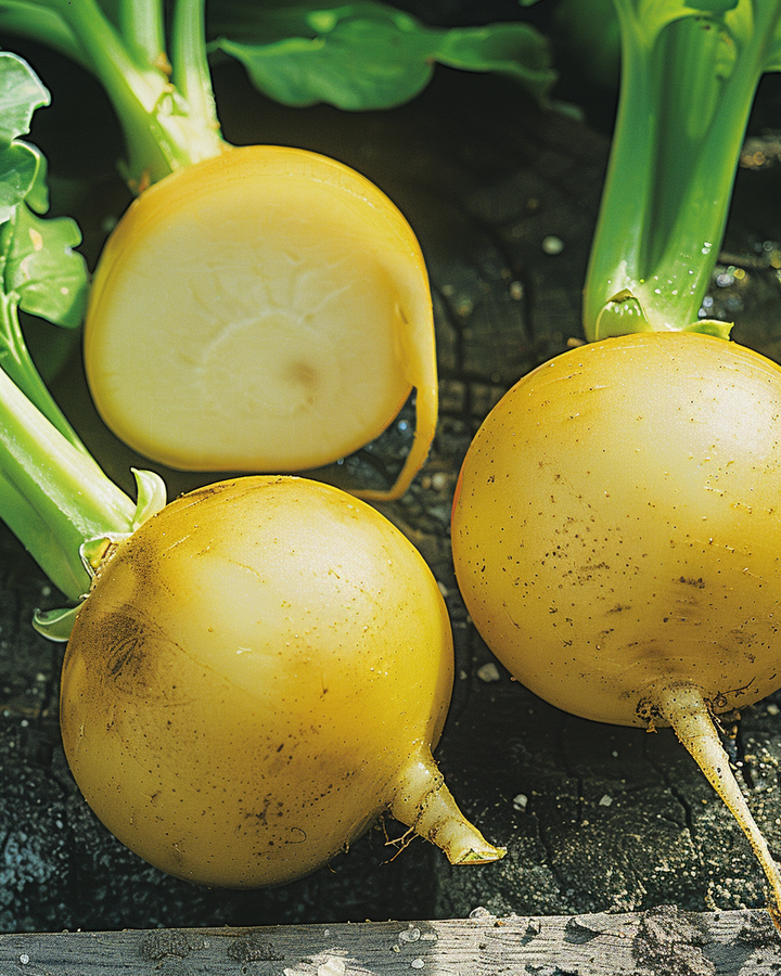 Yellow Turnip Seeds Brassica Rapa Goldana Autumn Bulbs