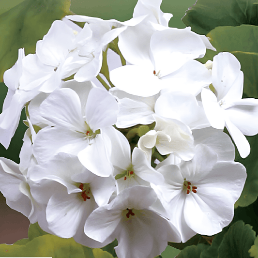 Geranium Apollo White F1 Seeds Pelargonium F1 Hybrid White Flowers