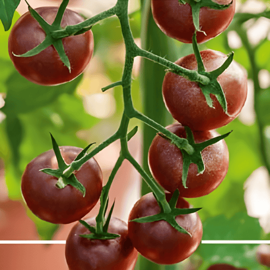 Black Cherry Tomato Seeds Solanum Lycopersicum Sweet Dark Cherry Variety