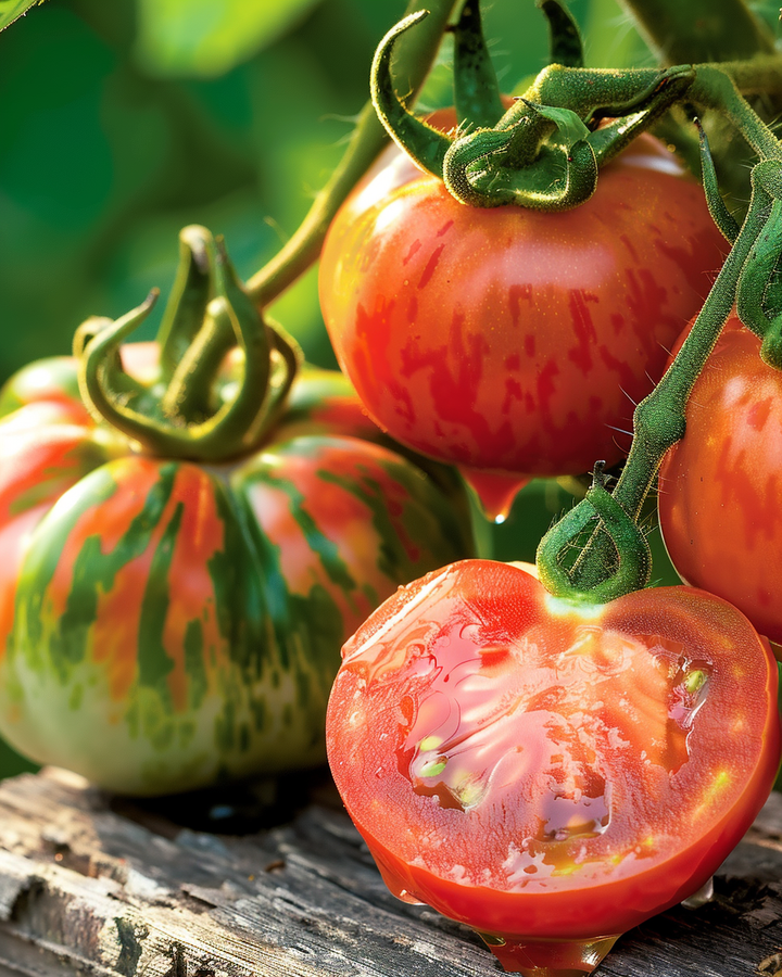 Tigerella Tomato Seeds Solanum Lycopersicum Striped Fruits Variety