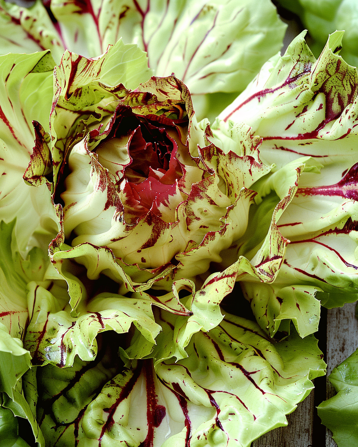 Lamb's Lettuce Seeds Cichorium Intybus L Variegated Radicchio