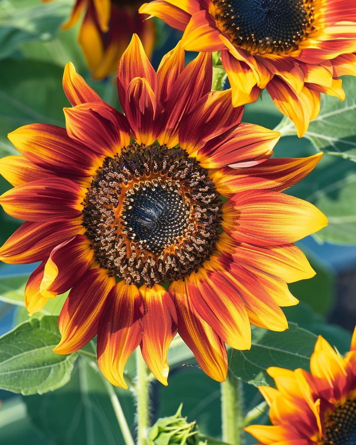 Sunflower Ring Of Fire Helianthus Annuus Seeds Vibrant Flowering