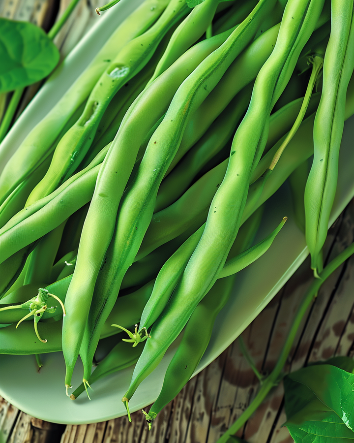 Climbing Beans Seeds Domino Phaseolus Vulgaris Tender Dark Pods
