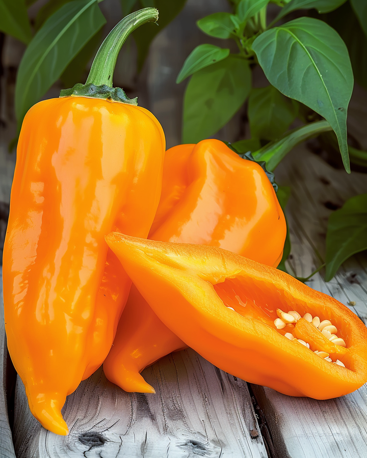 Pointed Pepper Seeds Capsicum Annuum Timia Orange Sweet Fruits