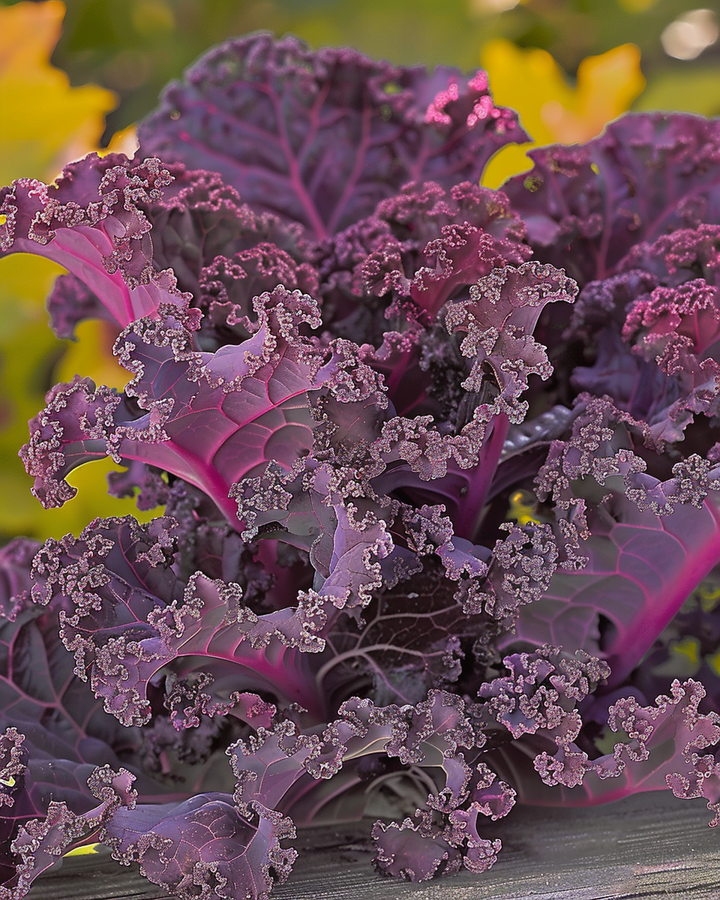 Purple Kale Seeds Brassica Oleracea Scarlet Curled Leaves