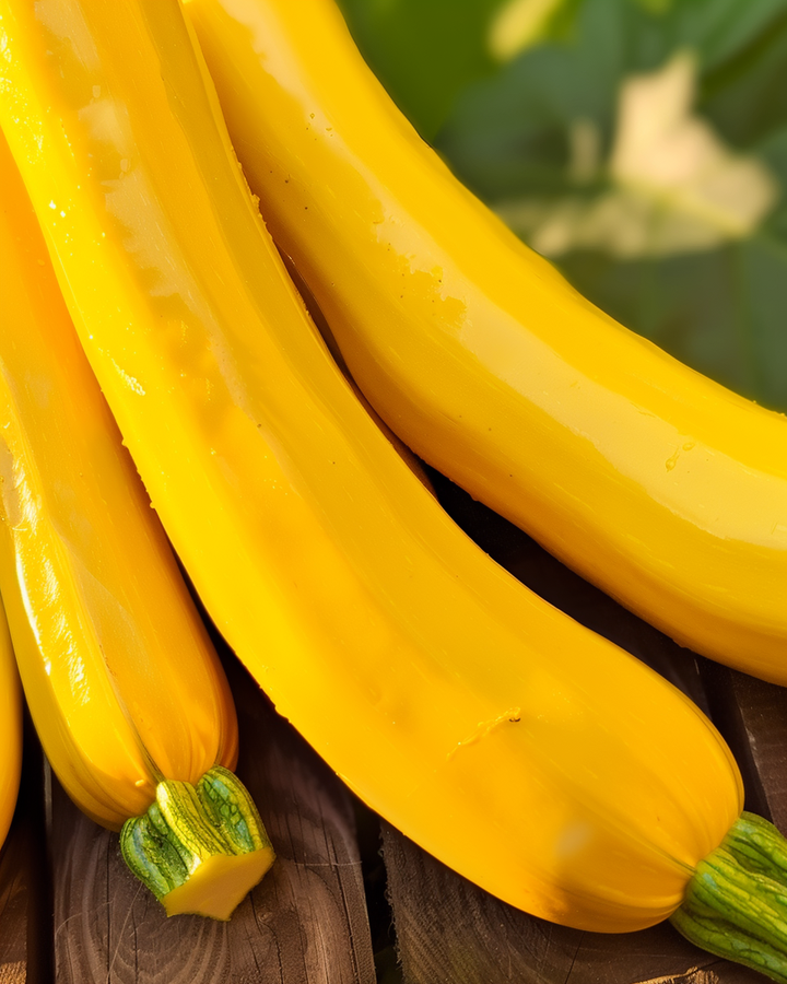 Gold Rush F1 Zucchini Seeds Cucurbita Pepo Yellow Fruits