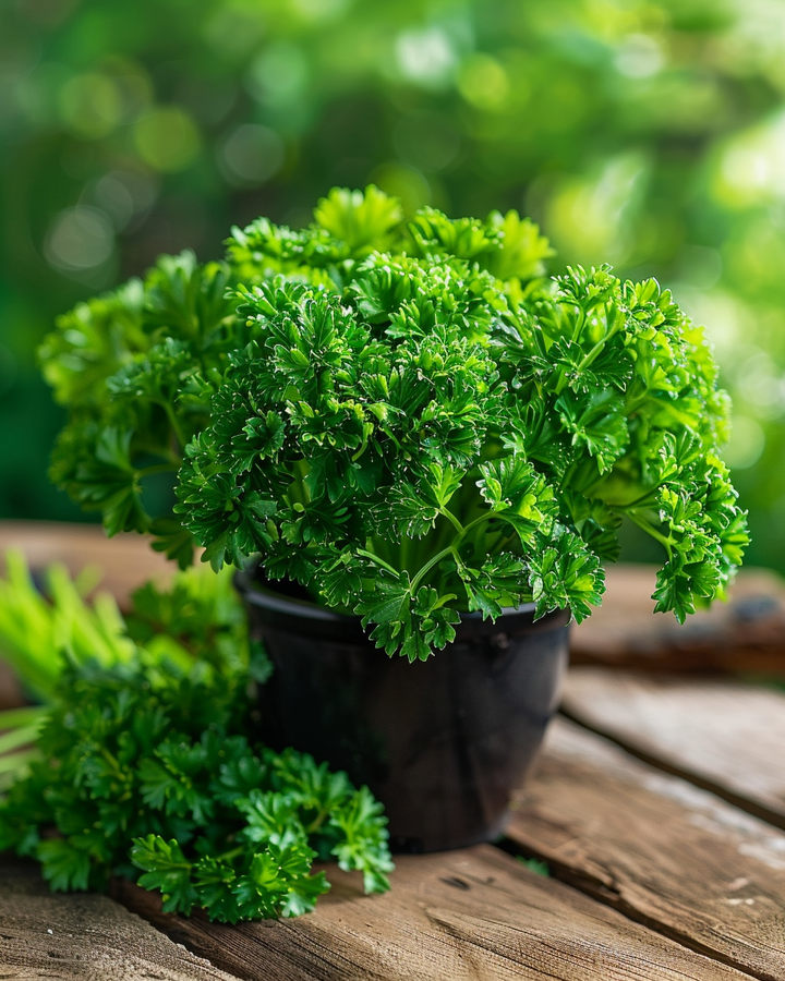 Organic Curly Parsley Seeds Petroselinum Crispum Dark Green