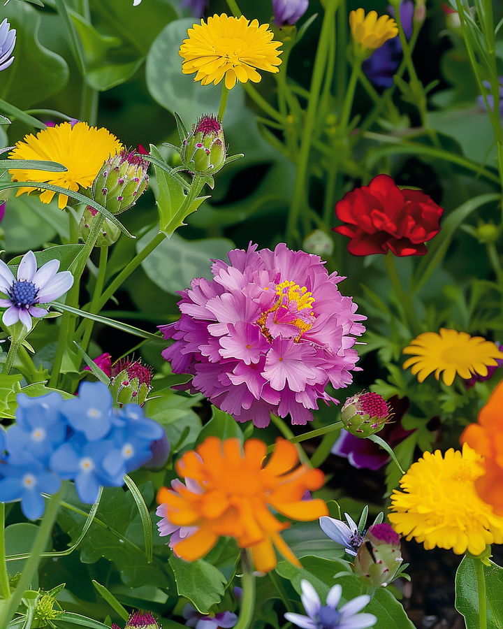 Bee Mixture Low Growing Flowers Seeds Dwarf Flower Mixture For Bees