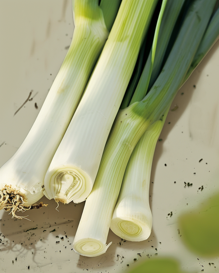 Organic Leek De Carentan 2 Seeds Allium Porrum Autumn Variety