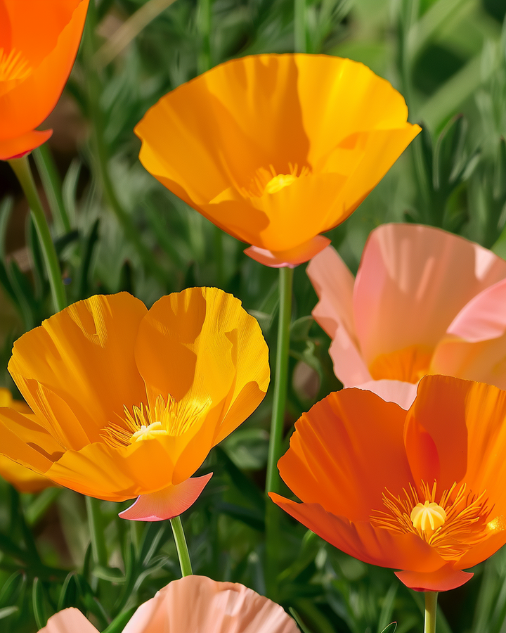 California Poppies Seeds Eschscholzia Californica Annual Flowers
