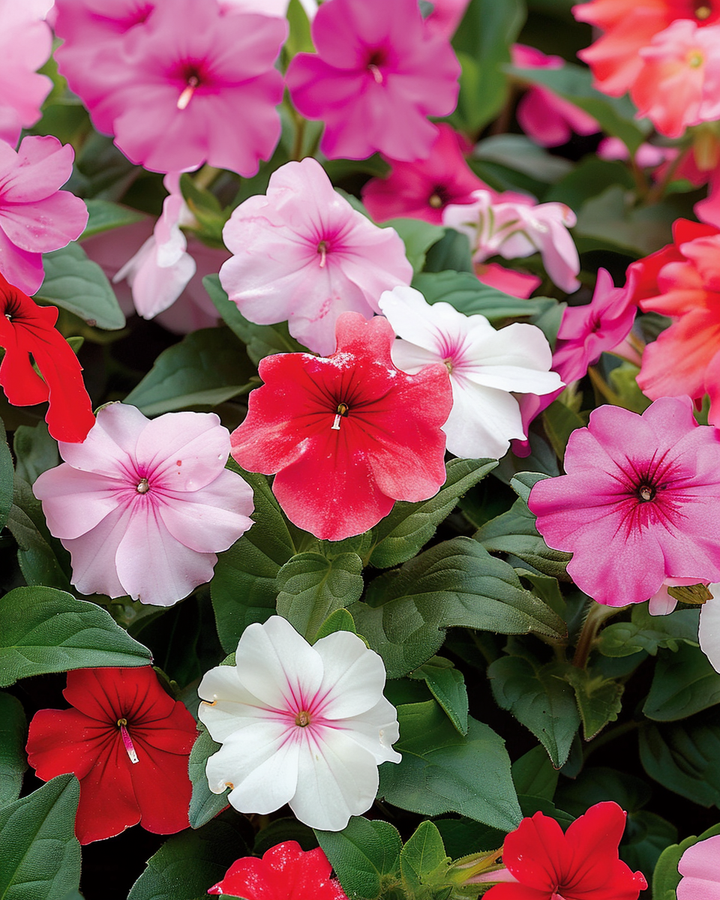 Busy Lizzy Seeds Impatiens Walleriana Safari F2 Mixed Colorful