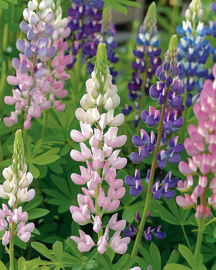 Lupine Pixie Delight Seeds Lupinus Nanus Annual Flower Mix
