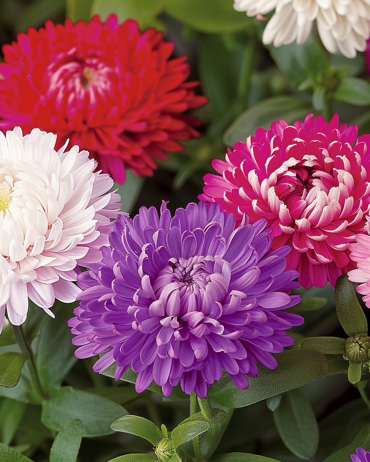 Dwarf Aster Seeds Callistephus Chinensis Mixed Colors