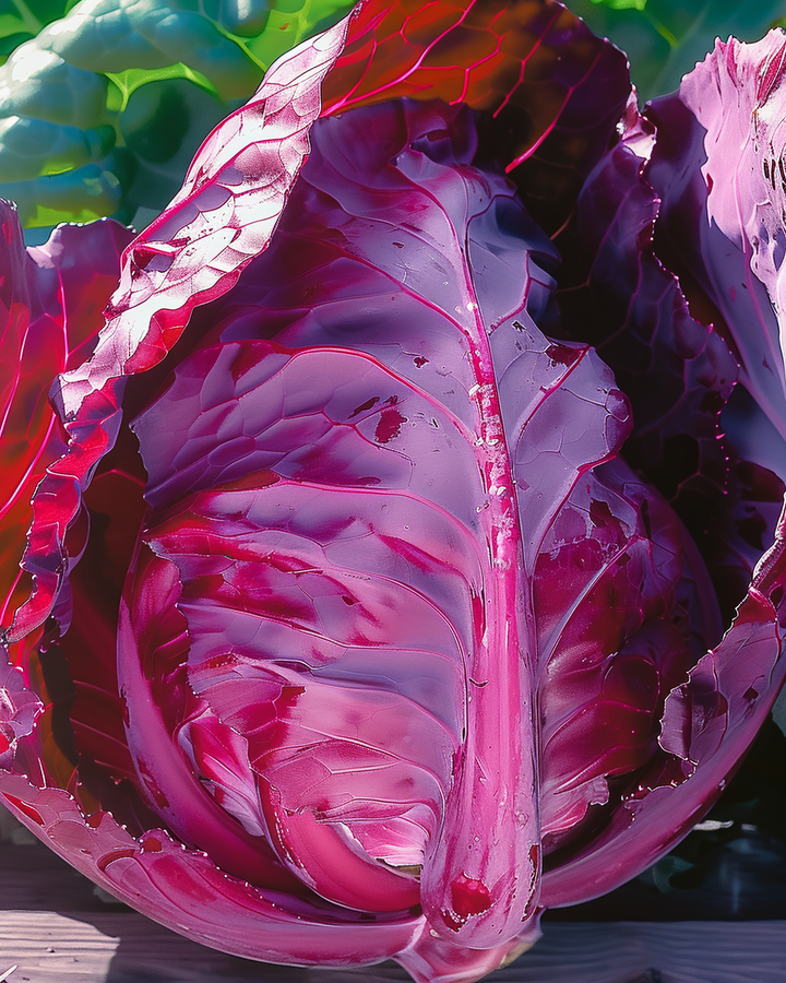 Red Pointed Cabbage Brassica Oleracea Seeds Kalibos Variety