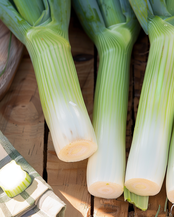 Blue-Green Autumn Leek Seeds Allium Porrum Vegetable Variety