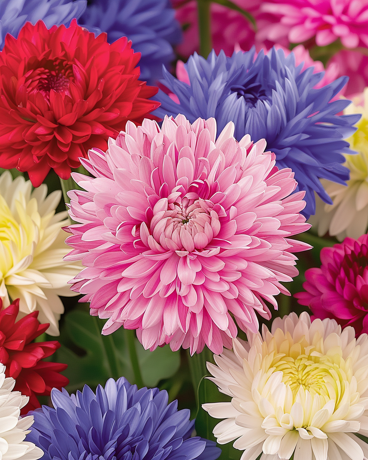 Summer Aster Seeds Callistephus Chinensis Queen Of The Halls