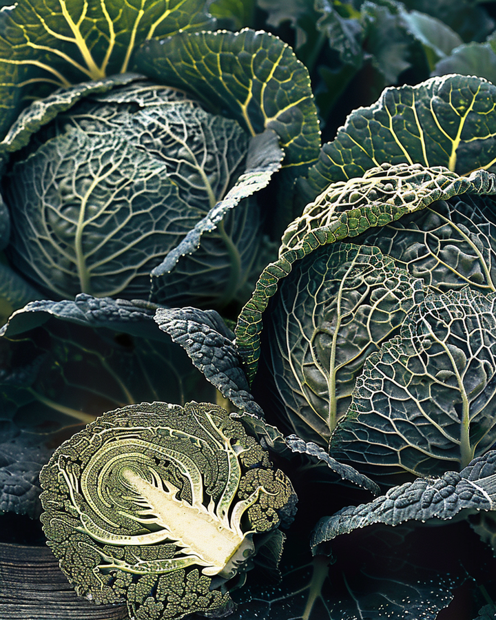 Savoy Cabbage Seeds Wirosa F1 Brassica Oleracea Early Late Crop