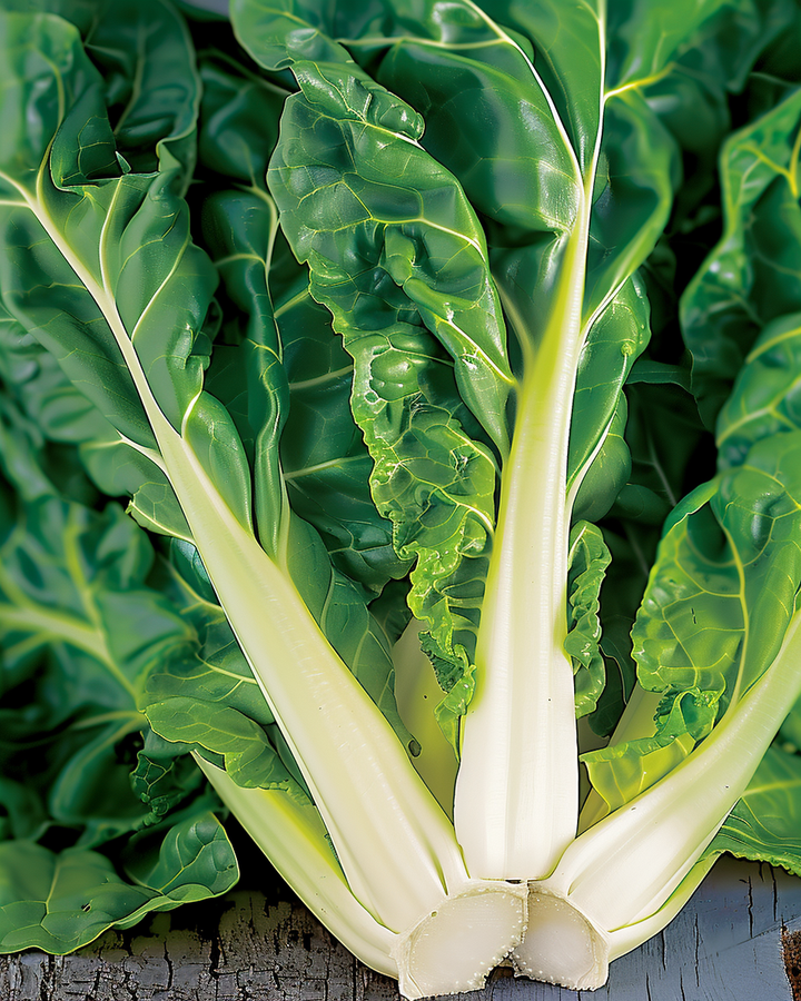 Swiss Chard Seeds Beta Vulgaris White Ribbed Variety Vegetables