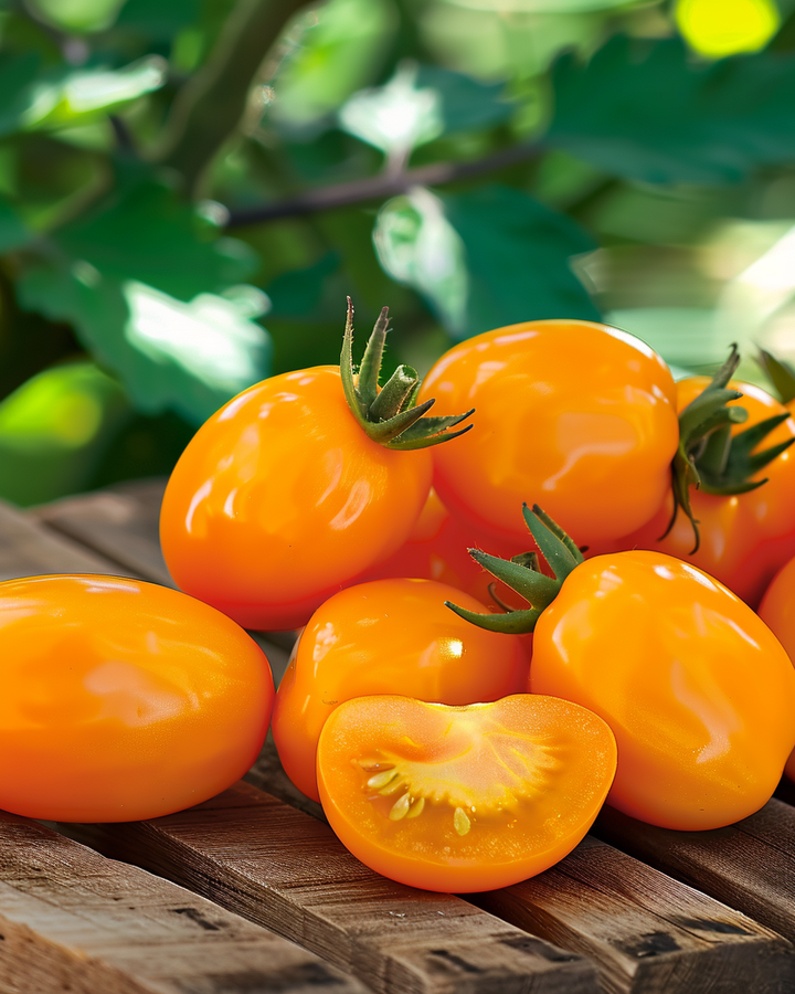 Snack Tomato Seeds Dattorange F1 Solanum Lycopersicum Orange Fruits