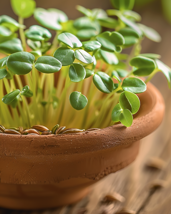 Garden Cress Seeds Common Lepidium Sativum Vegetable Variety