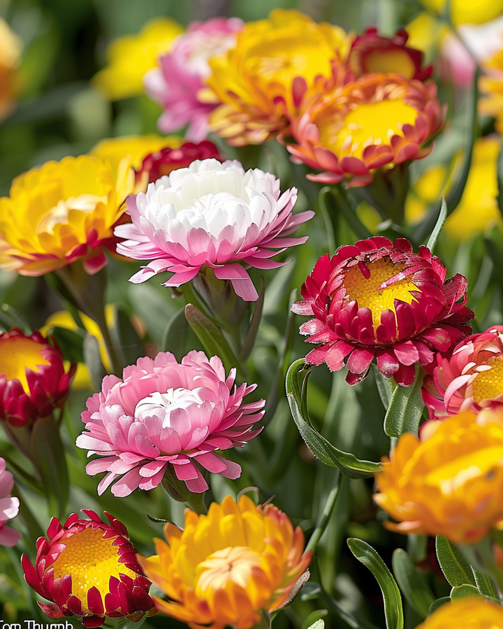 Helichrysum Tom Thumb Seeds Helichrysum Bracteatum Large Flower