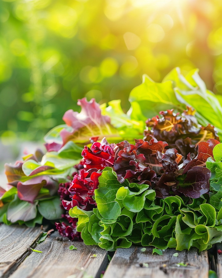 Mixed Salad Seeds Lactuca Sativa L Red And Green Lettuce