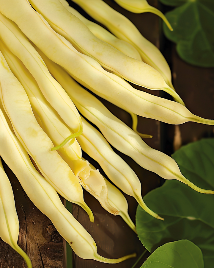 Wax Bean Seeds Gondola Phaseolus Vulgaris White Seeded Variety