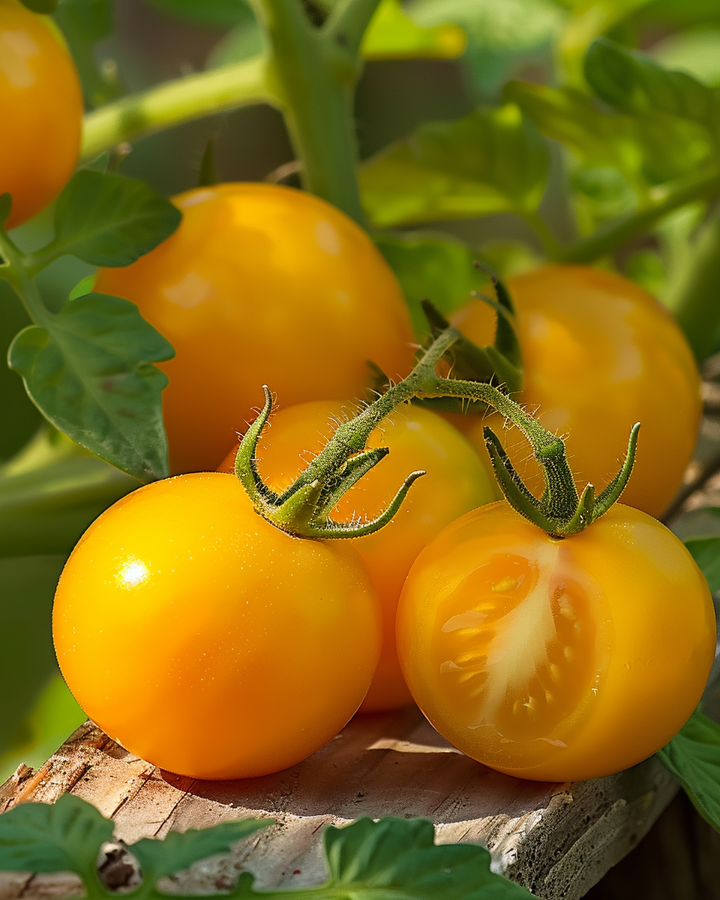 Yellow Cherry Tomato Seeds Solanum Lycopersicum Gourmandise Patio Variety
