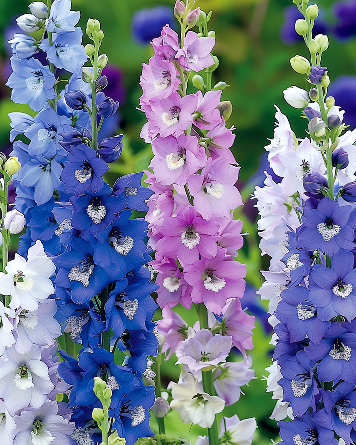 Delphinium Seeds Delphinium Cultorum Giant Pacific Mixed Colors