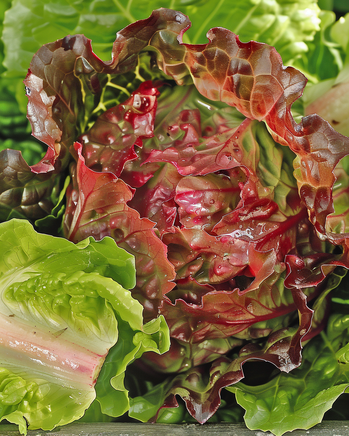 Red Iceberg Lettuce Seeds Lactuca Sativa Rouge Grenobloise