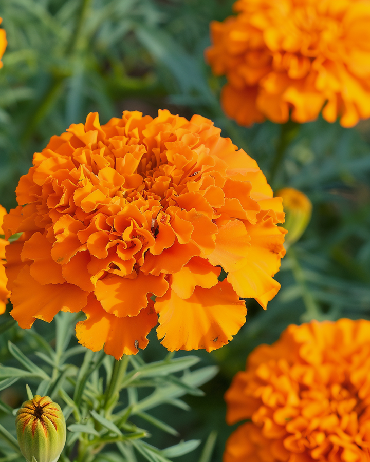 African Marigold Seeds Tagetes Erecta Tall Hawaii Orange Flowers