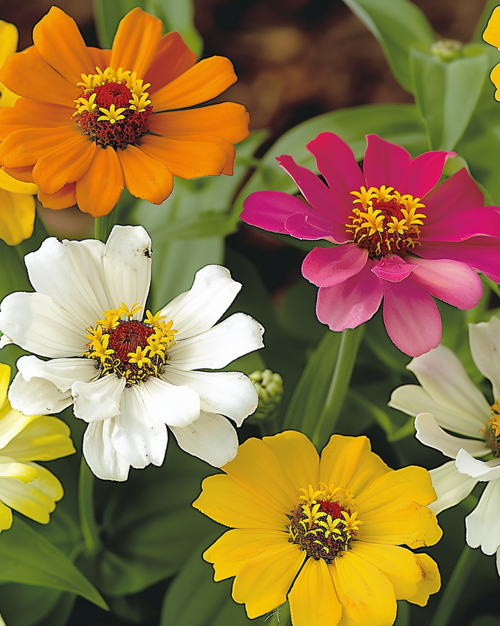 Zinnia Star Starbright Mixed Seeds Zinnia Angustifolia Flowers