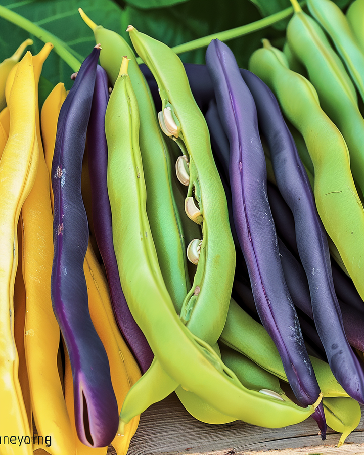 3 Color Runner Bean Mix Seeds Phaseolus Vulgaris Variety