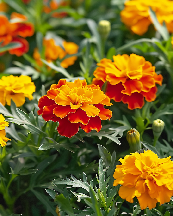 Dwarf African Marigold Seeds Tagetes Patula Nana Petite Harmony